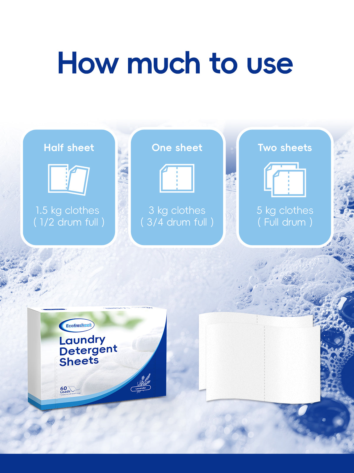 Ecofresheet 30 Laundry Detergent Sheets | 100% Dissolvable, Zero Residue