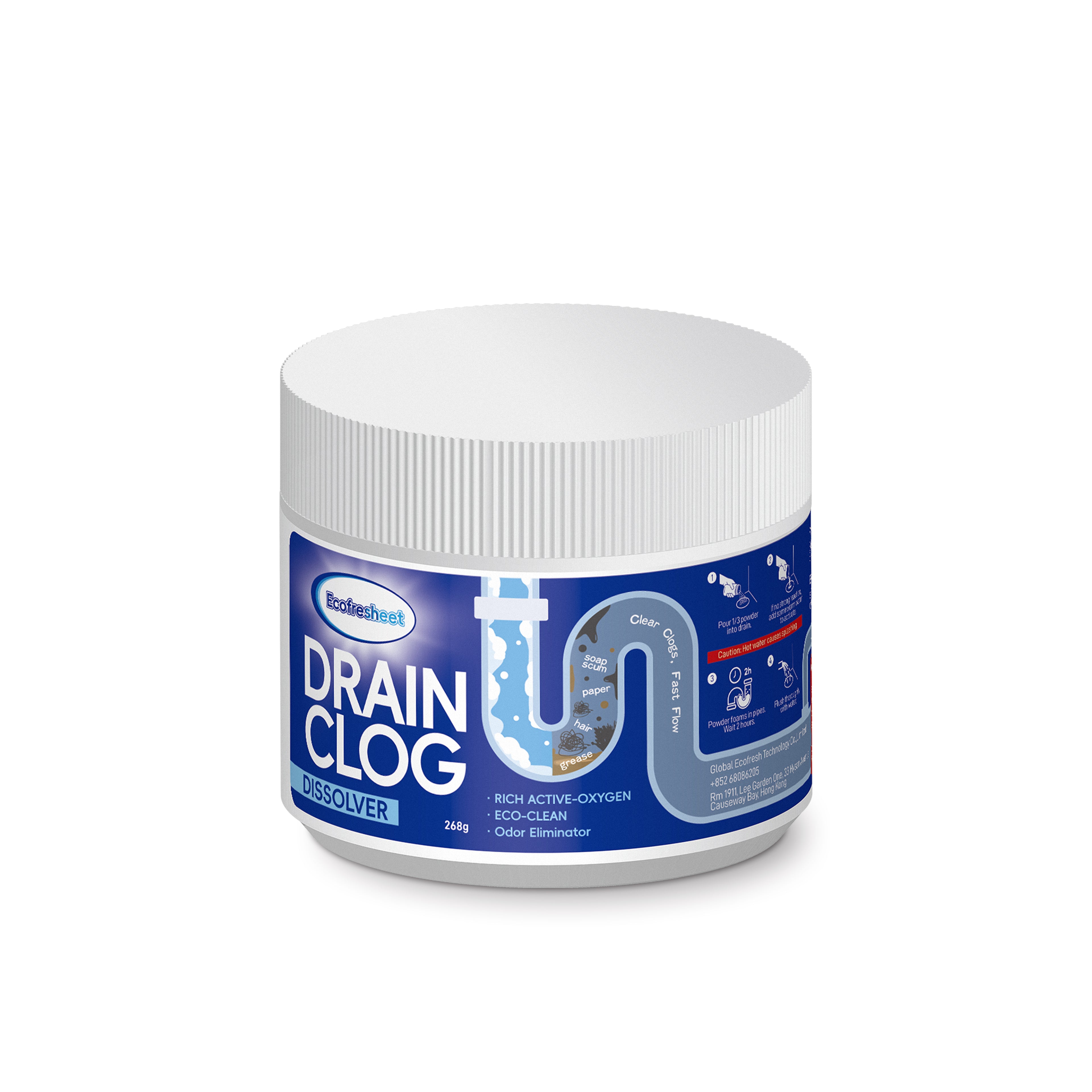 Ecofresheet Drain Cleaner: Fast-Clog Removal