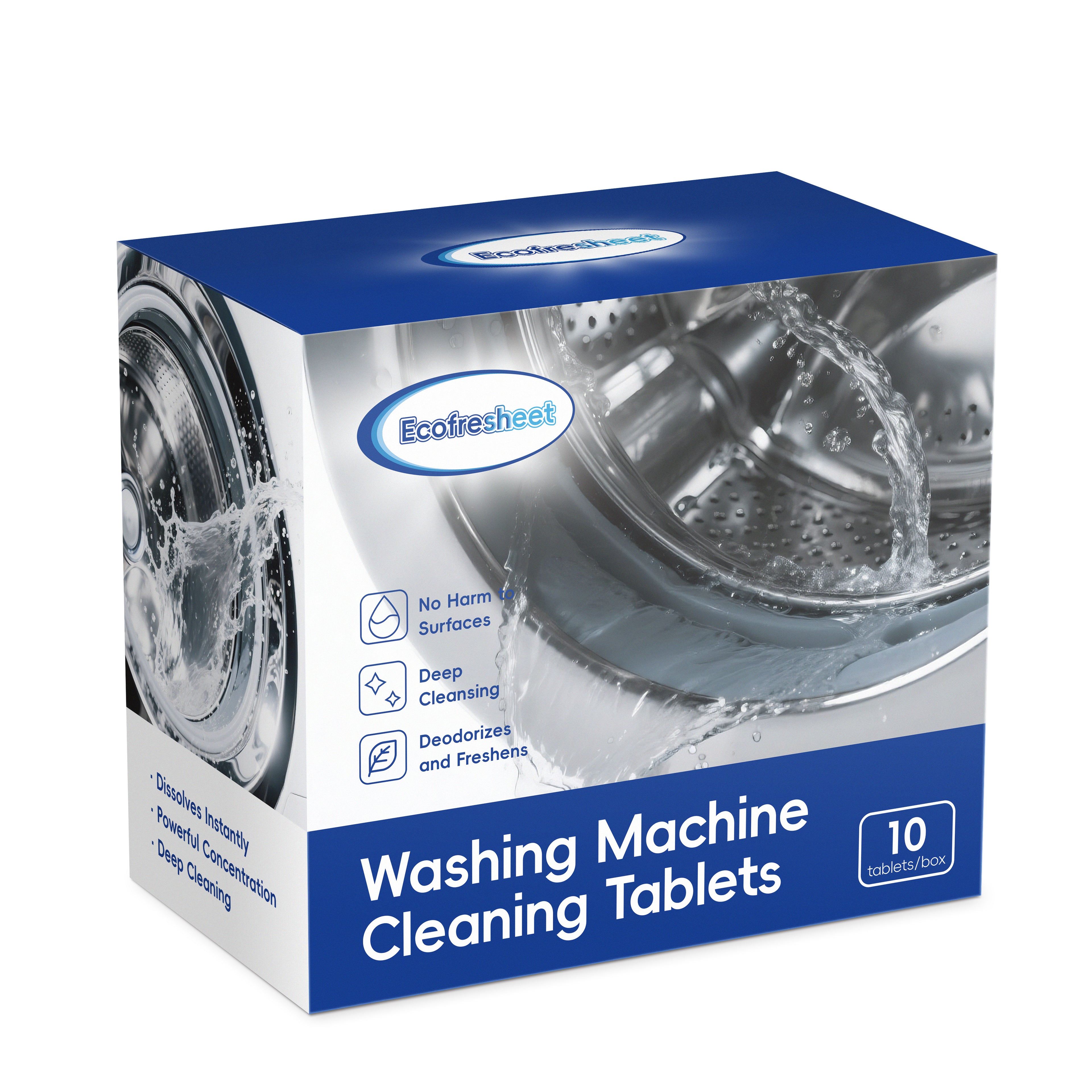 Ecofresheet Washing Machine Cleaner Tablets | 24-Count Pack