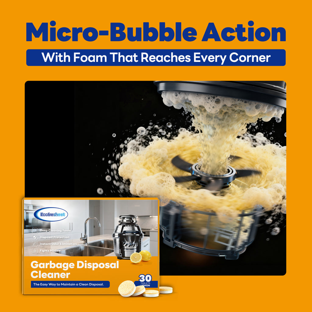 Ecofresheet Foaming Disposal Cleaner | Eliminates Odors at The Source