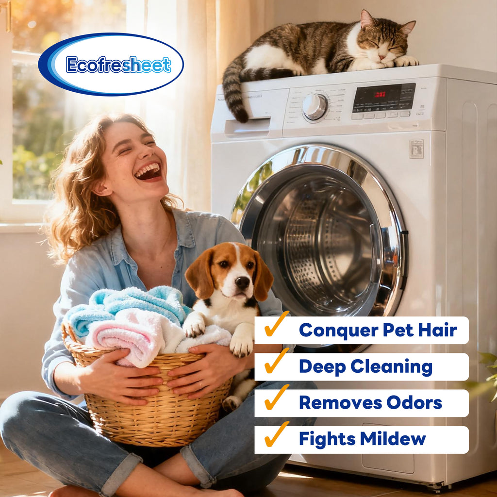 Ecofresheet Washing Machine Cleaner for Pet Owners | Effervescent Tablets