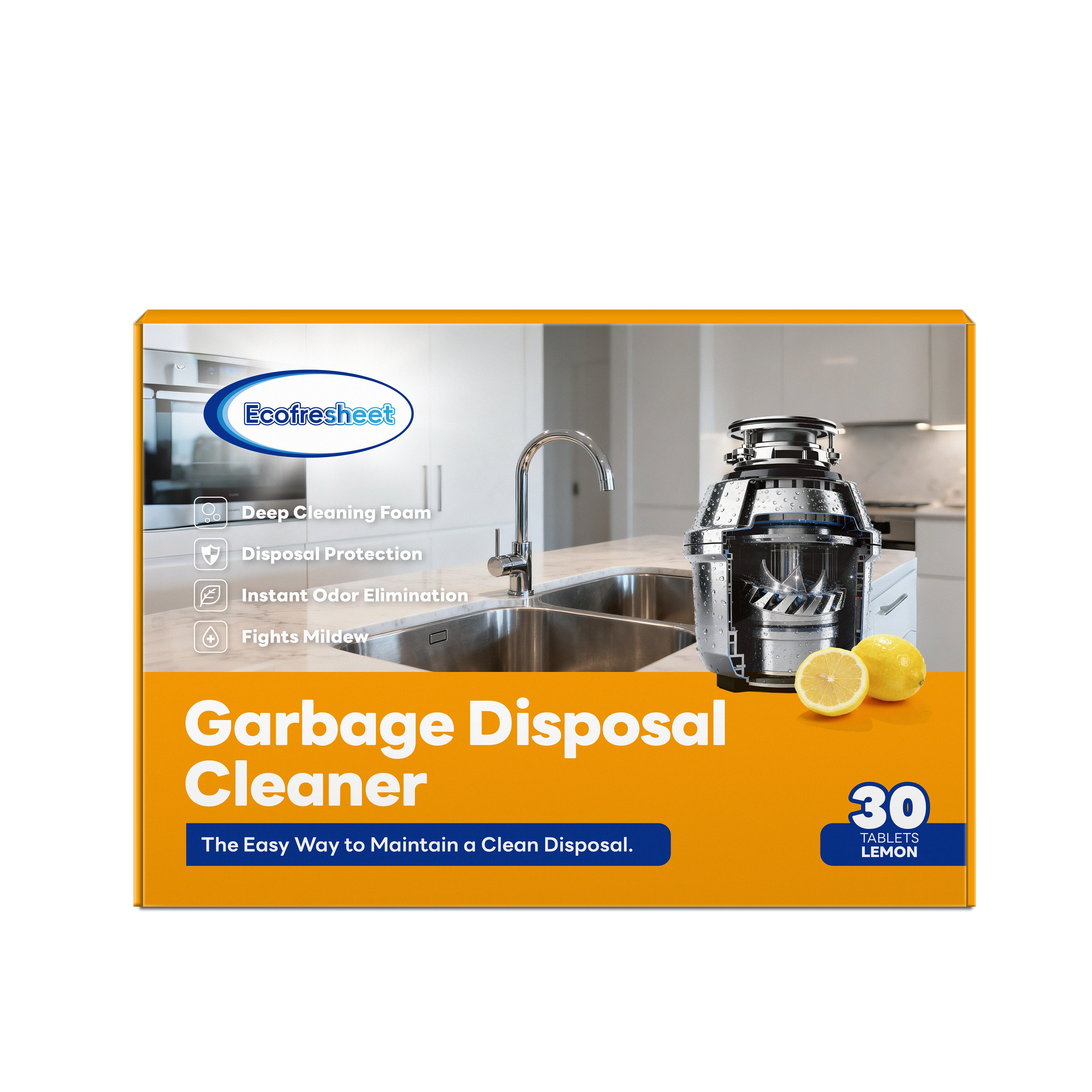 Ecofresheet Foaming Disposal Cleaner | Eliminates Odors at The Source